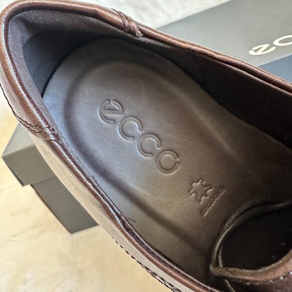 NIB! Ecco Mens Melbourne Lace Tie Casual Dress Oxfords 621664 Cocoa Brown Size10 main image 9